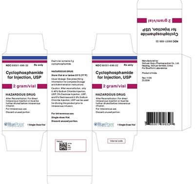 Carton- Cyclophosphamide For Injection 2g/vial (Vial Carton Label 2g)